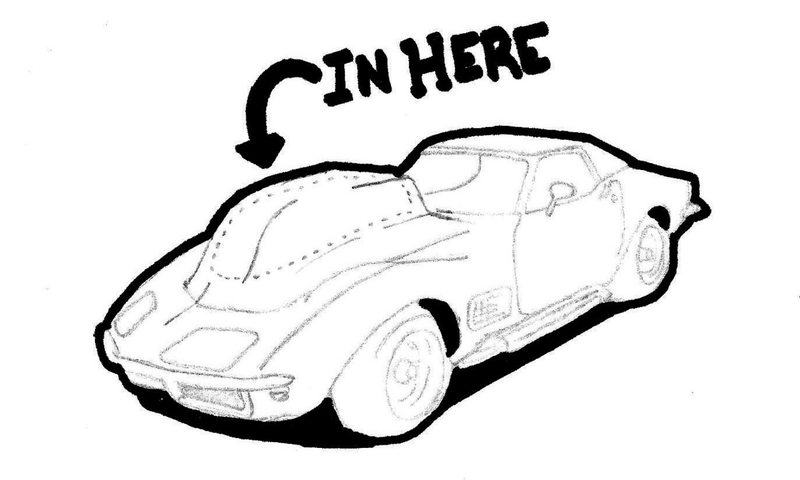 Illustration for article titled Some Creative Storage Solutions For My Friend's Corvette